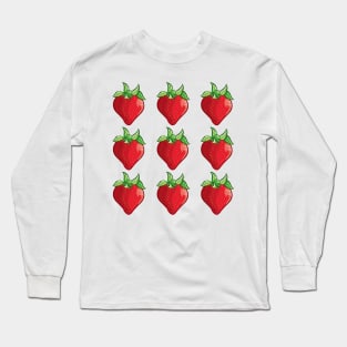 Strawberry Pattern Long Sleeve T-Shirt